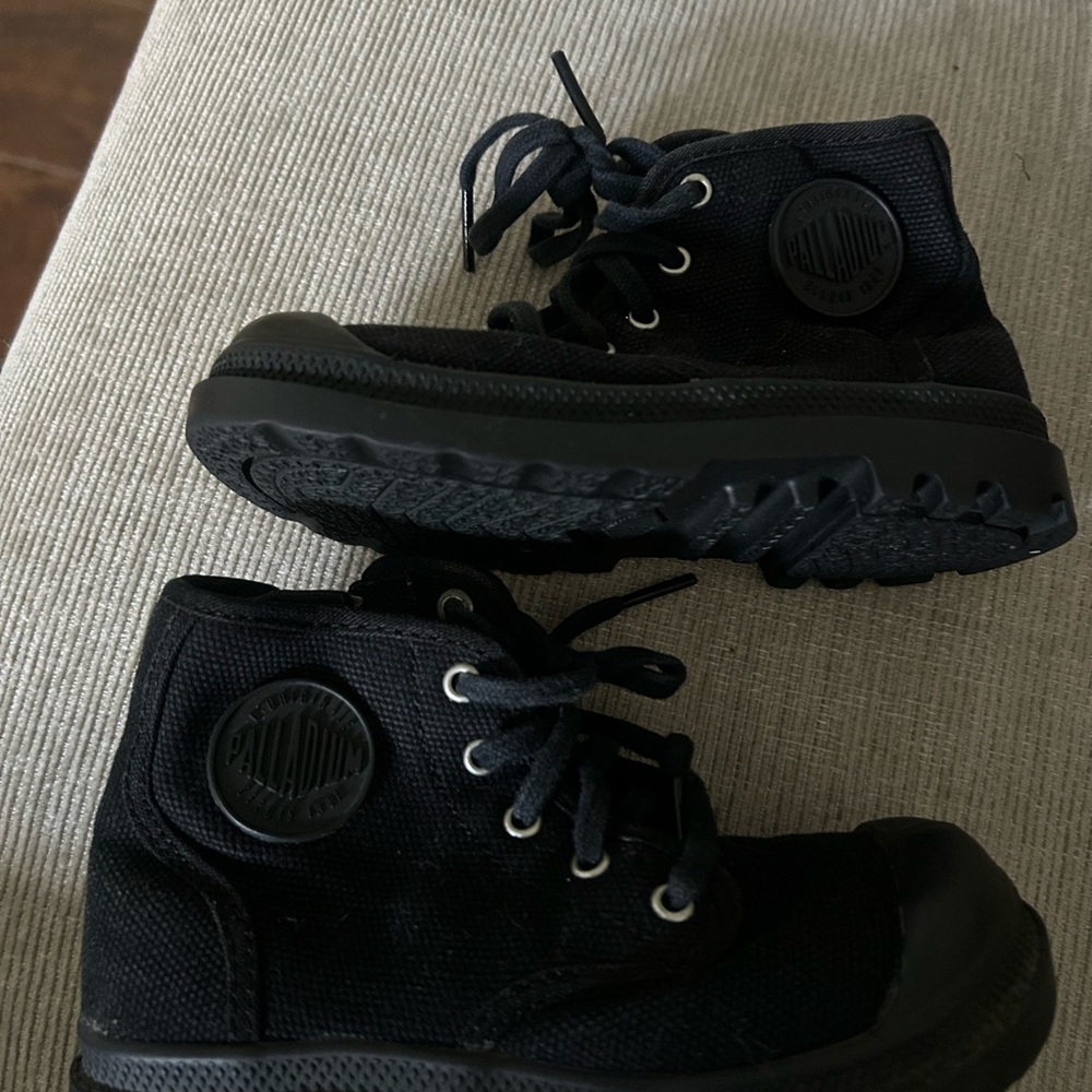Palladium Kids Dark Canvas Boots